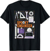 Spooky STEM And Funny Engineering Tees Funny Spooky Engineer Halloween Costume Engineering Humorous T-Shirt - Black