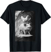 Surf Animal Lovers Funny Pet Summer Waves Vibes. Funny Surfing Pig and Chicken Selfie On Farm Animal T-Shirt - Black