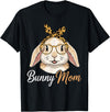 Bunny Mom Women Bunny Rabbit Bunny Lover T-Shirt in Black