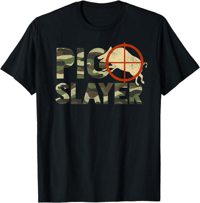 Pig Slayer Camo Funny Hog Hunting T-Shirt