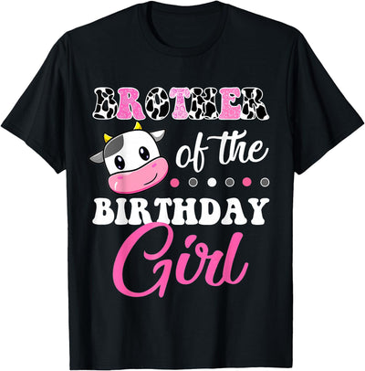 Brother of the Birthday Girl Cow Tee