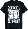 Sleep Rabbit, Official Sleepshirt, Nightshirt & Sleeping T-Shirt in Black