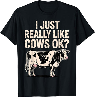 Funny Cow Design Women Kids Dairy Cattle Cow Lovers T-Shirt