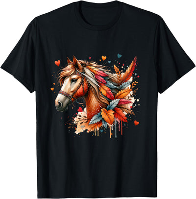 Unique Horse Gifts for Horse Lovers Women Teens Girls Unisex T-Shirt Black V-Neck Short Sleeve Small Classic Fit Horse Lover T-Shirt
