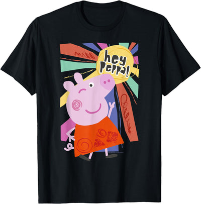 Hey Peppa Colorful Sunshine Striking Pose Portrait T-Shirt