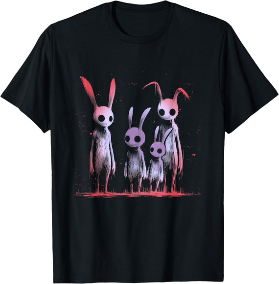 Dark Aesthetic Rabbit T-Shirt in Black