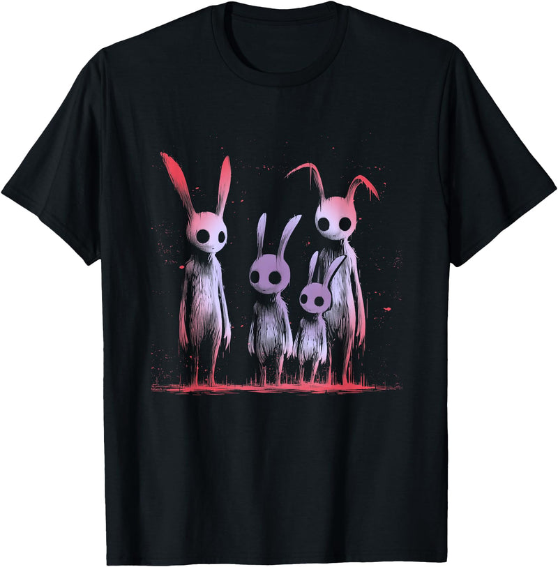 Dark Aesthetic Rabbit T-Shirt in Black