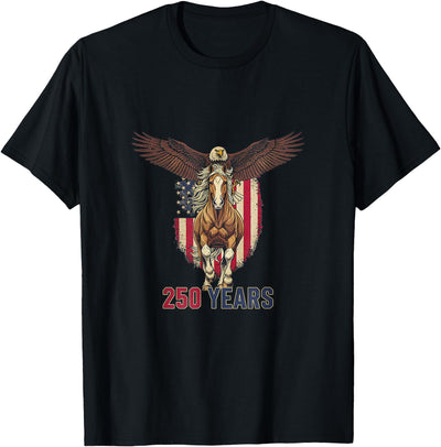 Vortex Patriotic USA 250th Anniversary Bald Eagle & Clydesdale T-Shirt