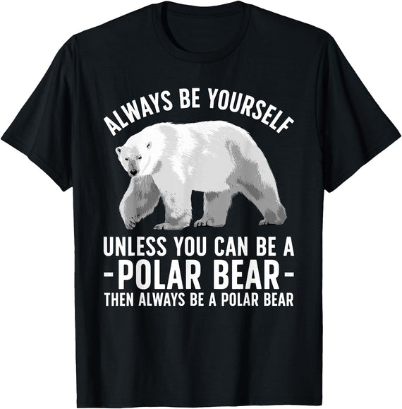 Polar Bear Gift Polar Bear Accessories & Stuff Funny Polar Bear Art For Men Women Boys Girls Sea Bear Lover T-Shirt - Black