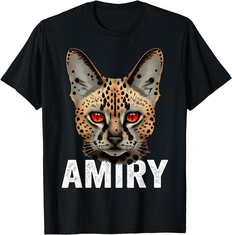 Mountain Lion Wild Serval Cat Shirts Mountain Lion Ohio Wild Cat Amiry Serval Cat T-Shirt - Black