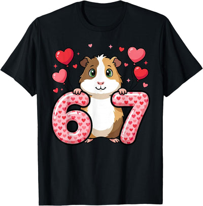 Cute 67 Heart Guinea Pig Love T-Shirt