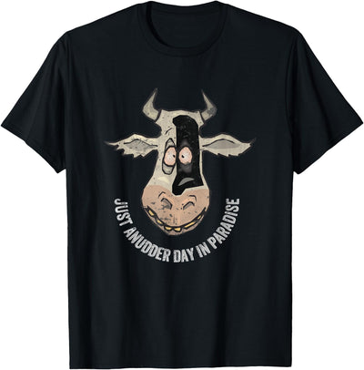 Field Just Anudder Day in Paradise Funny Cow Farmer Dairy T-Shirt