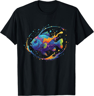 Rainbow Aquarium Fish Ocean Vibes T-Shirt