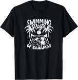 Bahamas - Animals - Attraction SWIMMING PIGS OF BAHAMAS - Bahamas T-Shirt - Black