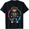 The Big Teddy Bear Crew Teddy Bear Gangster in Hip Hop Street Clothes T-Shirt - Black