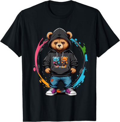 Teddy Bear Gangster in Hip Hop Street Clothes T-Shirt