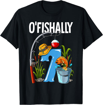 O'fishally 7 Years Old 7th Birthday Fishing T-Shirt