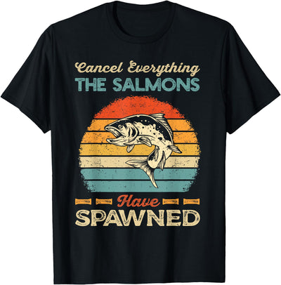 Fishing Salmon Spawning Angling Smolt Fish Salmonidae Hobby T-Shirt