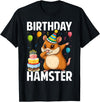 Birthday Hamster Cute Lover T-Shirt - Black