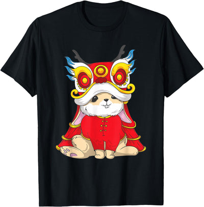 Bunny in Chinese Lion Dance Costume T-Shirt