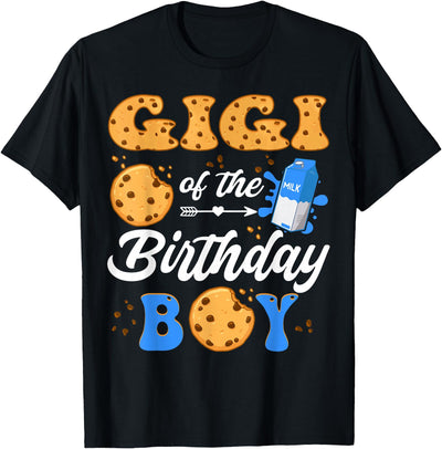Cookies First Birthday Family Matching Gigi Of The Birthday Boy Milk And Cookies 1St Birthday T-Shirt