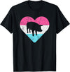Retro Vintage Animal and Pet Gifts Retro Vintage Pig Gift for Women or Girls T-Shirt - Black