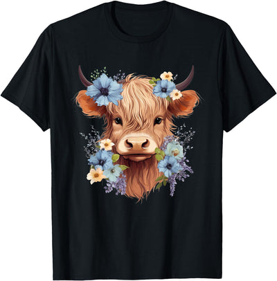 Cow Scottish Highland Cow Western Wear T-Shirt