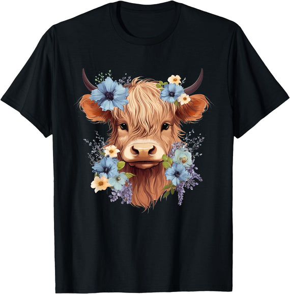 Western Shirts for Girls Men, Highland Cow Gifts Cow, Scottish Highland Cow, Western Wear, Highland Cow T-Shirt, Small,