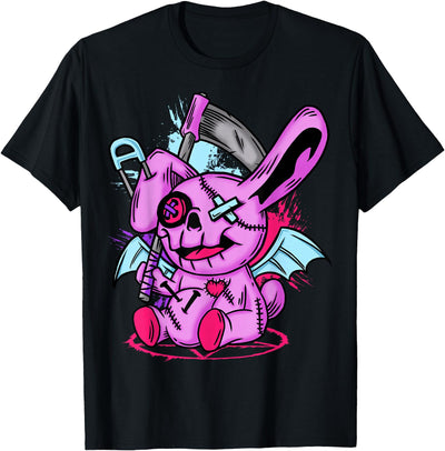 Scary KDFYNHQHFKN Gothic Designs Horror Rabbit Spooky Halloween Demon Grim Reaper Goth T-Shirt