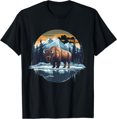 Cow Safari Animal Art Buffalo Artwork Bison African Animal T-Shirt