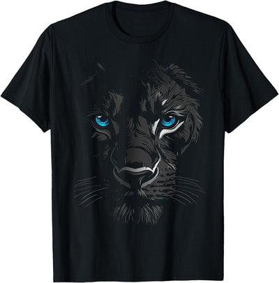 Lion Animal Graphic Blue Eyes Illustration Lion T-Shirt
