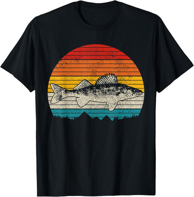 Walleye Vintage Fishing Men Zander Fish T-Shirt
