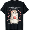 Cute Hamster Lovers Gift This Girl Loves Her Hamster T-Shirt - Black