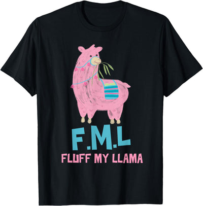 BlueTonic Animals FML Fluff My Llama Cute Animal T-Shirt