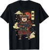 Samurai Pig Anime Japan Pig Samurai Japanese Warrior T-Shirt - Black