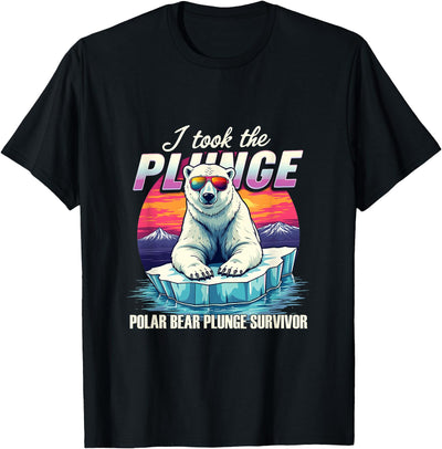 Polar Bear Plunge Survivor Fun Winter Adventurers Apparel T-Shirt