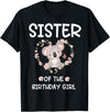 Koala Bear Birthday Party Theme Supplies Air Sister 1st First Birthday Koala Sister Of The Birthday Girl T-Shirt - Black