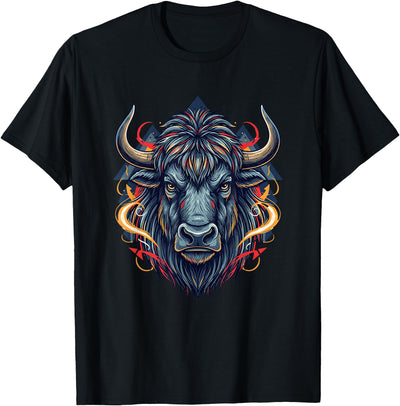 Wild Buffalo Bison Tribal Western Spirit Fierce Wild Bison T-Shirt
