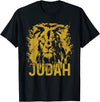 Lion Of Judah Designs Co. Lion Of Judah Rastafari Ethiopia Africa Reggae Lion T-Shirt - Black
