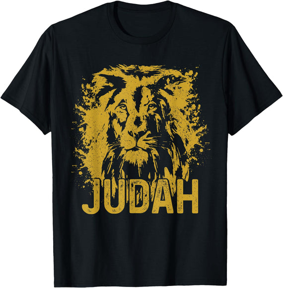 Lion Of Judah Designs Co. Lion Of Judah Rastafari Ethiopia Africa Reggae Lion T-Shirt - Black