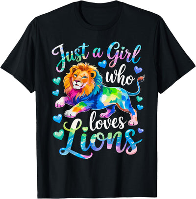 Lion Animal Just a Girl Who Loves Lions T-Shirt