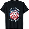 250th Anniversary Vintage Funny Cute Tees 250 Years 250th Anniversary July 4th Lion T-Shirt - Black