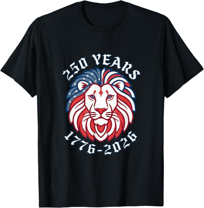 250 Years 250th Anniversary July 4th Lion T-Shirt