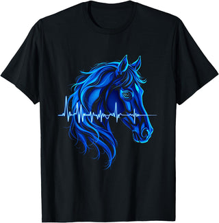 Horse Line Design Horse Line T-Shirt - As Pictured