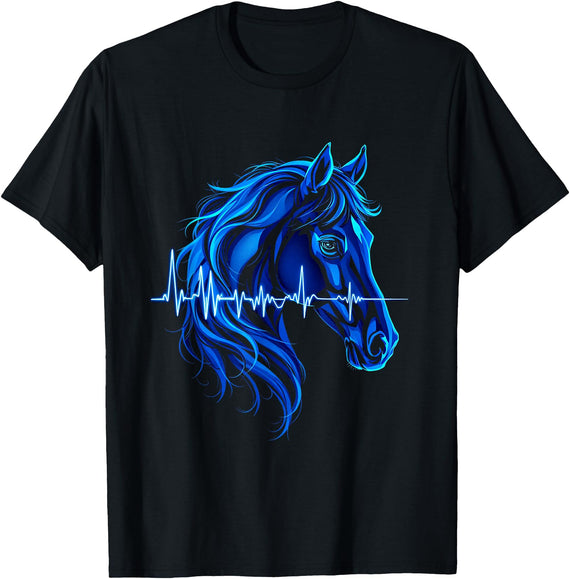 Horse Line Design Horse Line T-Shirt - As Pictured