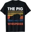 Funny Pig Farm Piggy Farmer Farming Gifts DAIMMER The Pig Whisperer T-Shirt - Black