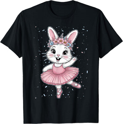 Ballerina Bunny in Pink Tutu T-Shirt