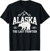 We Love Alaska - T-Shirts & Souvenirs Alaska The Last Frontier EST 1959 Grizzly Bear Mountains T-Shirt - Black