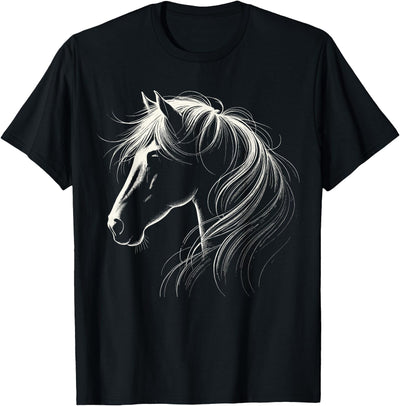 Funny Horse Riding Gifts Horse Silhouette Horse Riding Lover T-Shirt - Straight