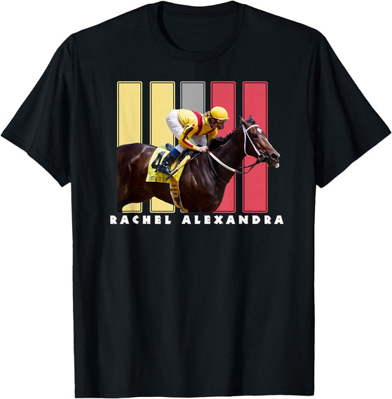 Handicapping Horse Gear Rachel Alexandra Horse, Thoroughbred, Del Mar, Santa Anita T-Shirt - Black